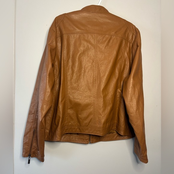 Jou Jou Tan Leather Jacket (fits like a 2x) - Picture 2 of 5